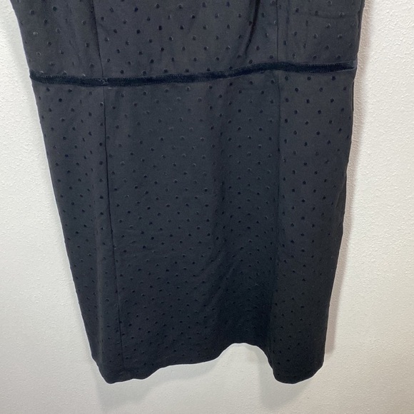 Talbots‎ black sleeveless dress velvet dot trim - Picture 4 of 10